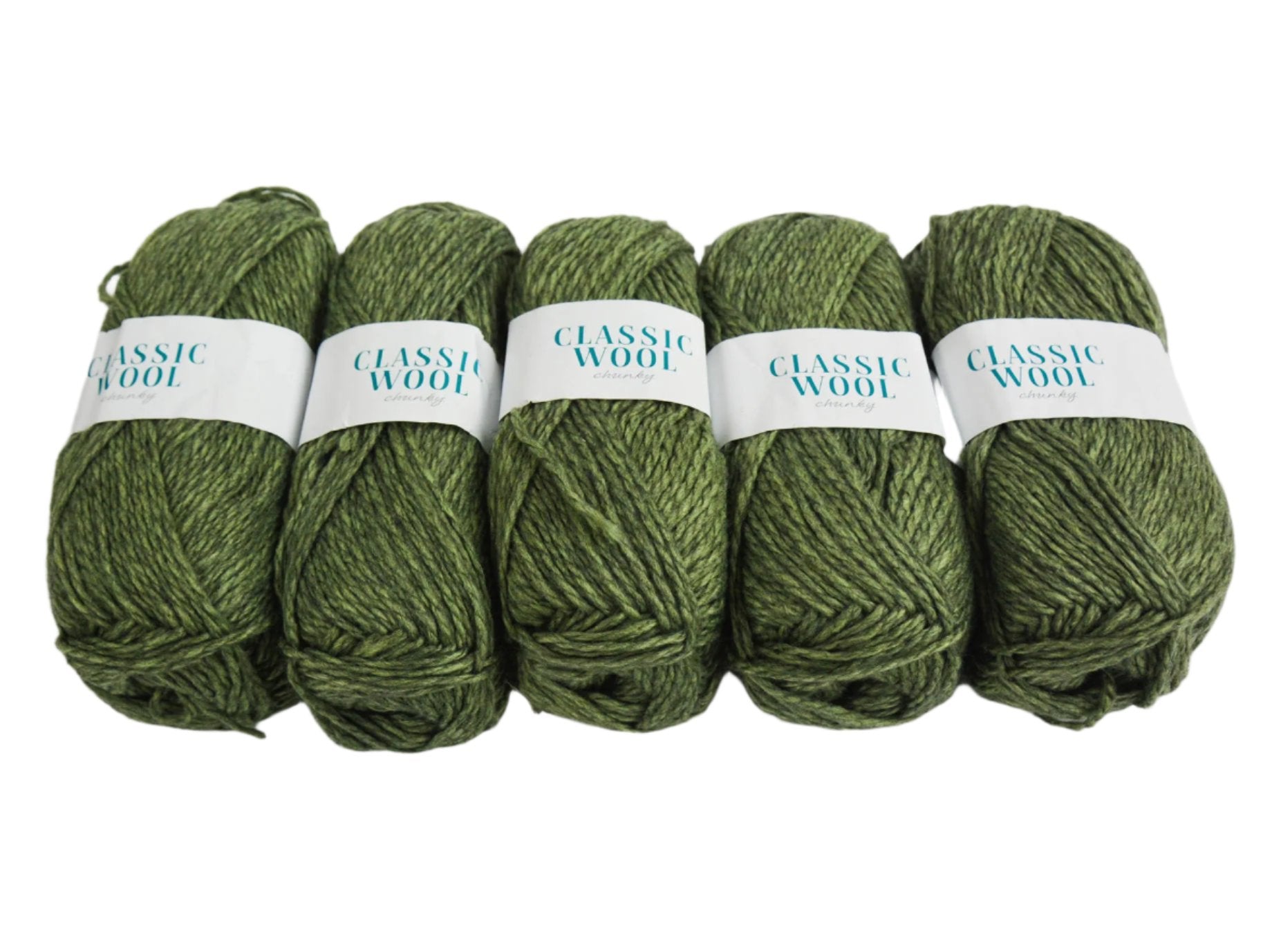 100G 5Pc Classic Wool Chunky  Aloe