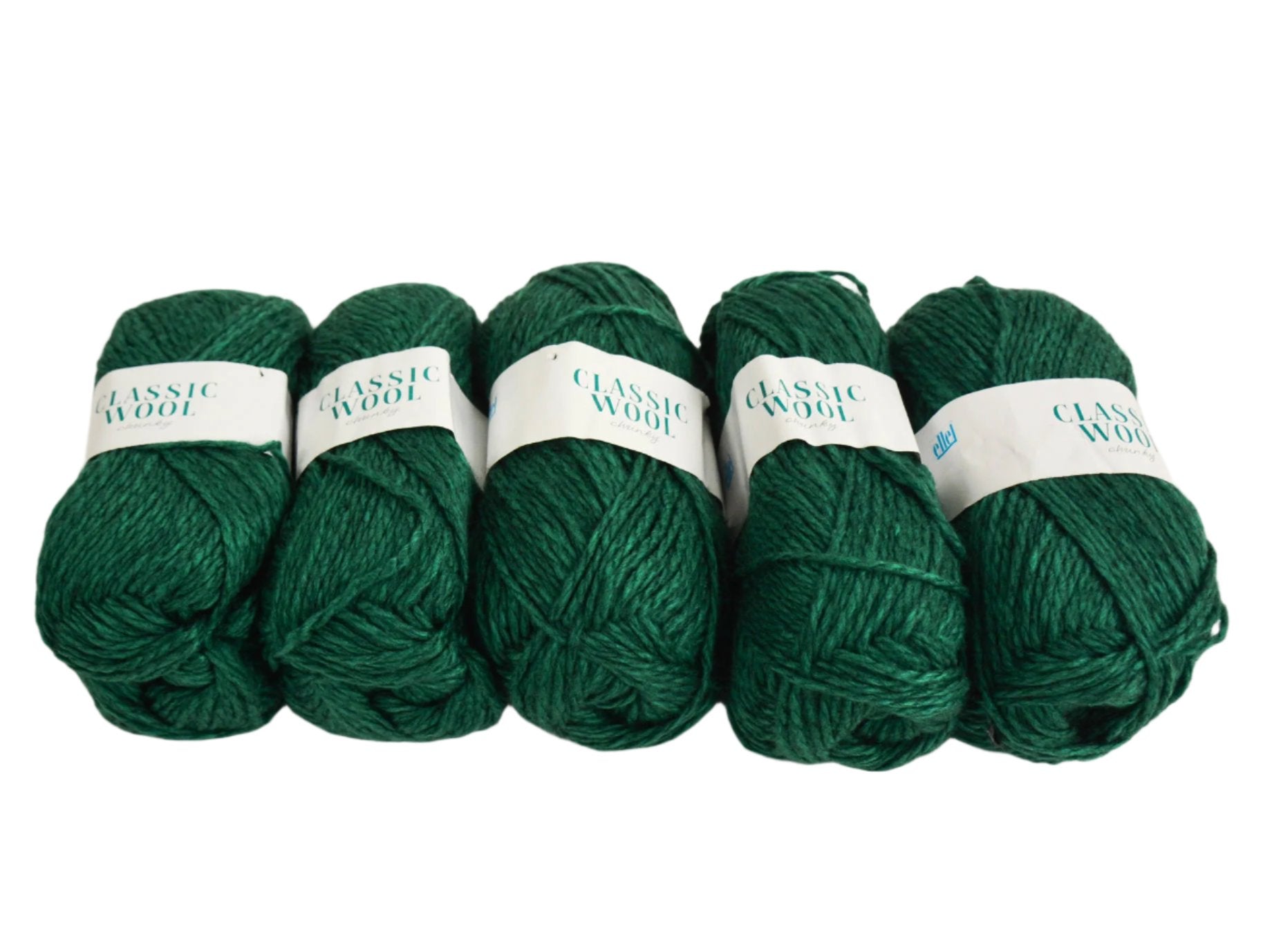 100G 5Pc Classic Wool Chunky Veridian