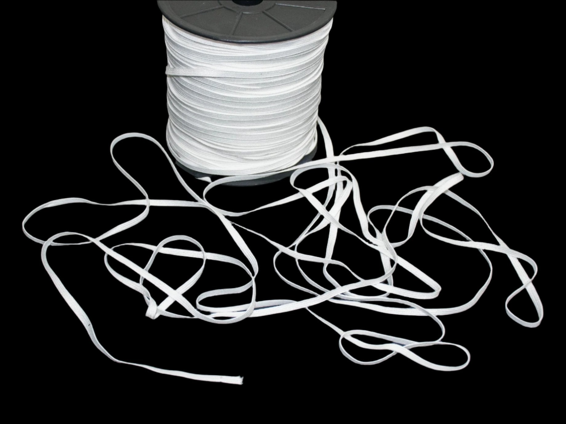6Mm  Knitted Elastic White HB043-1