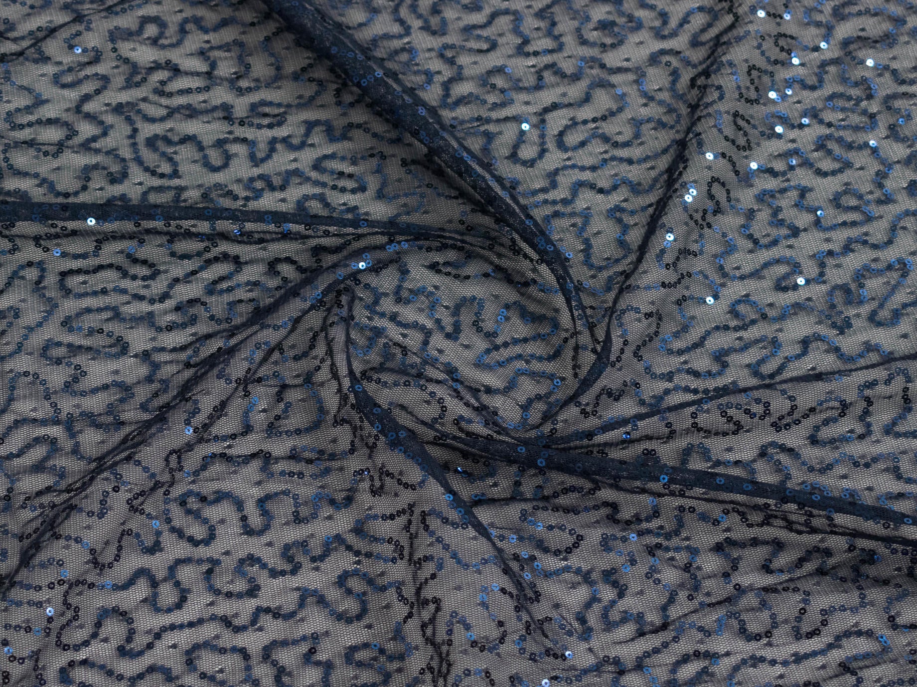144cm Charming Sequins Tulle BF555-3