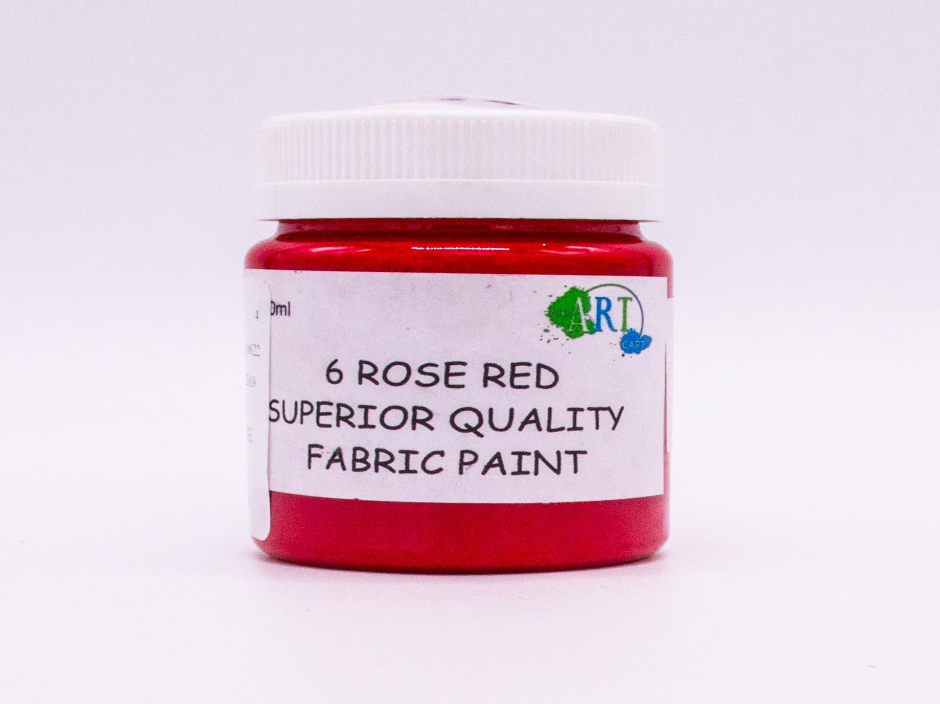 100Ml Fabric Paint Rose Red