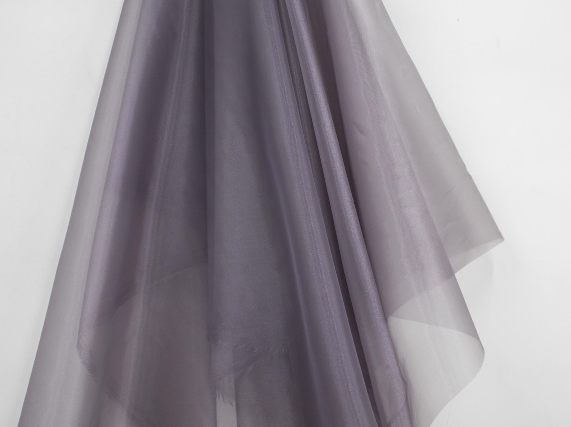 150cm Plain Organdy Grey DR1029-12