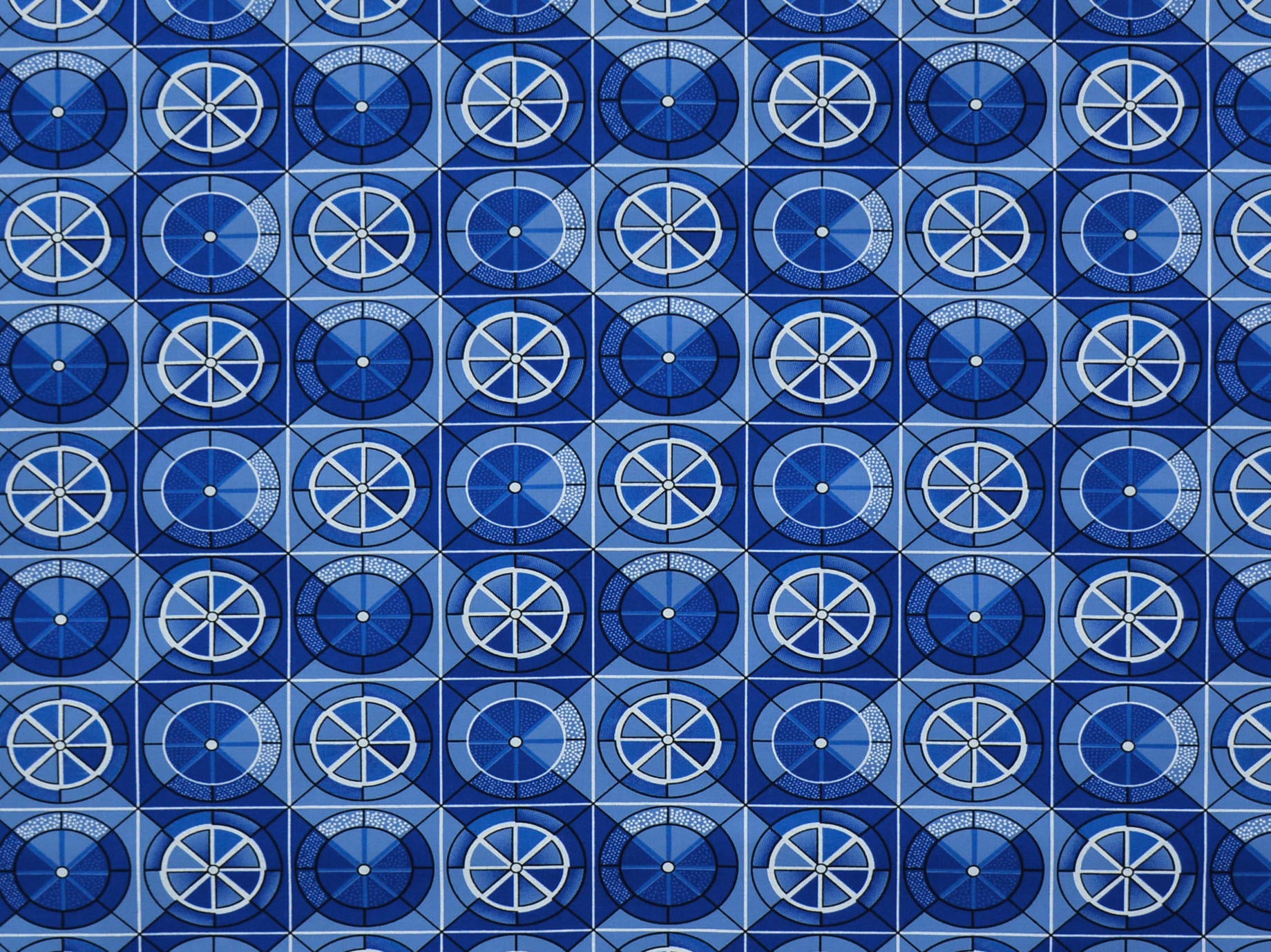 140cm  Blue Diamond Printed Shwe Shwe  DR1184-66