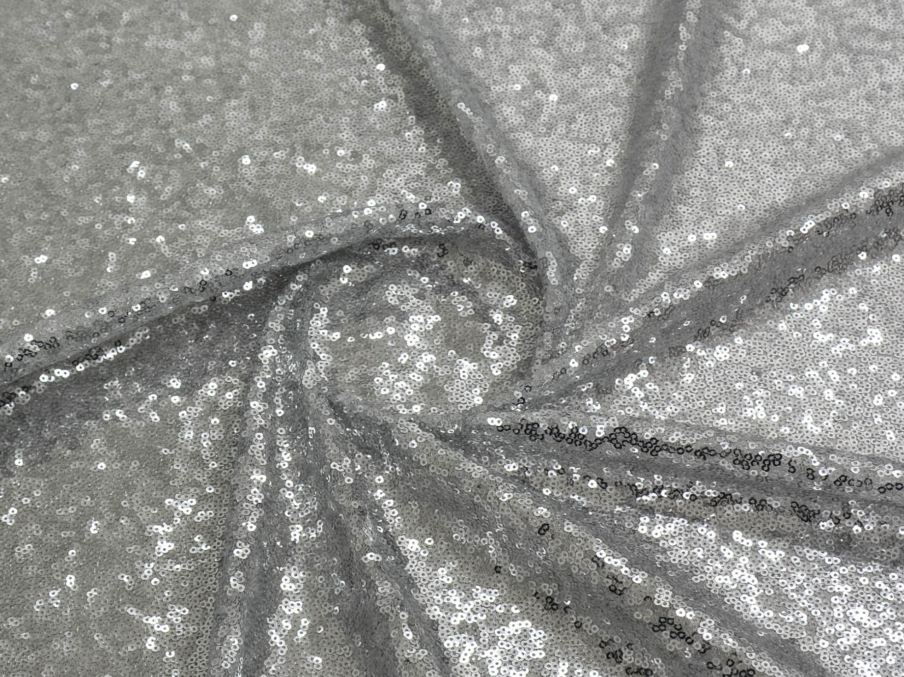 130cm Tulle With Full Sequins Silver DR772-2