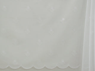 Jacquard Lace Curtain White LC119