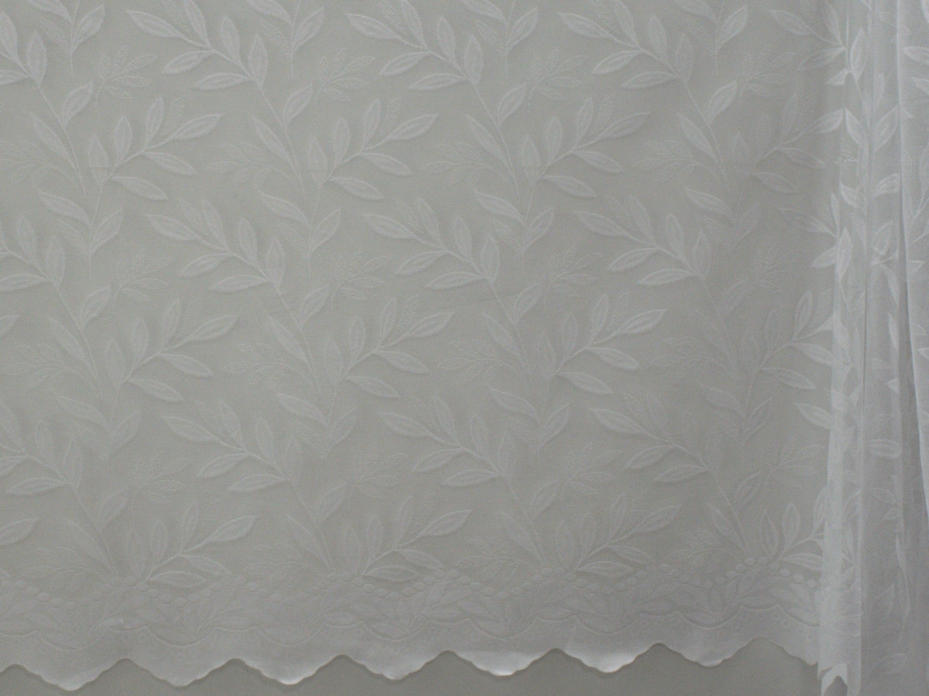 Jacquard Lace Curtain White LC126