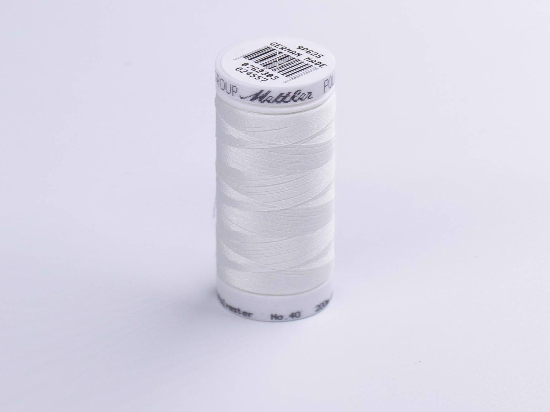 200M Mettler Poly  Sheen Thread White Mt 0010