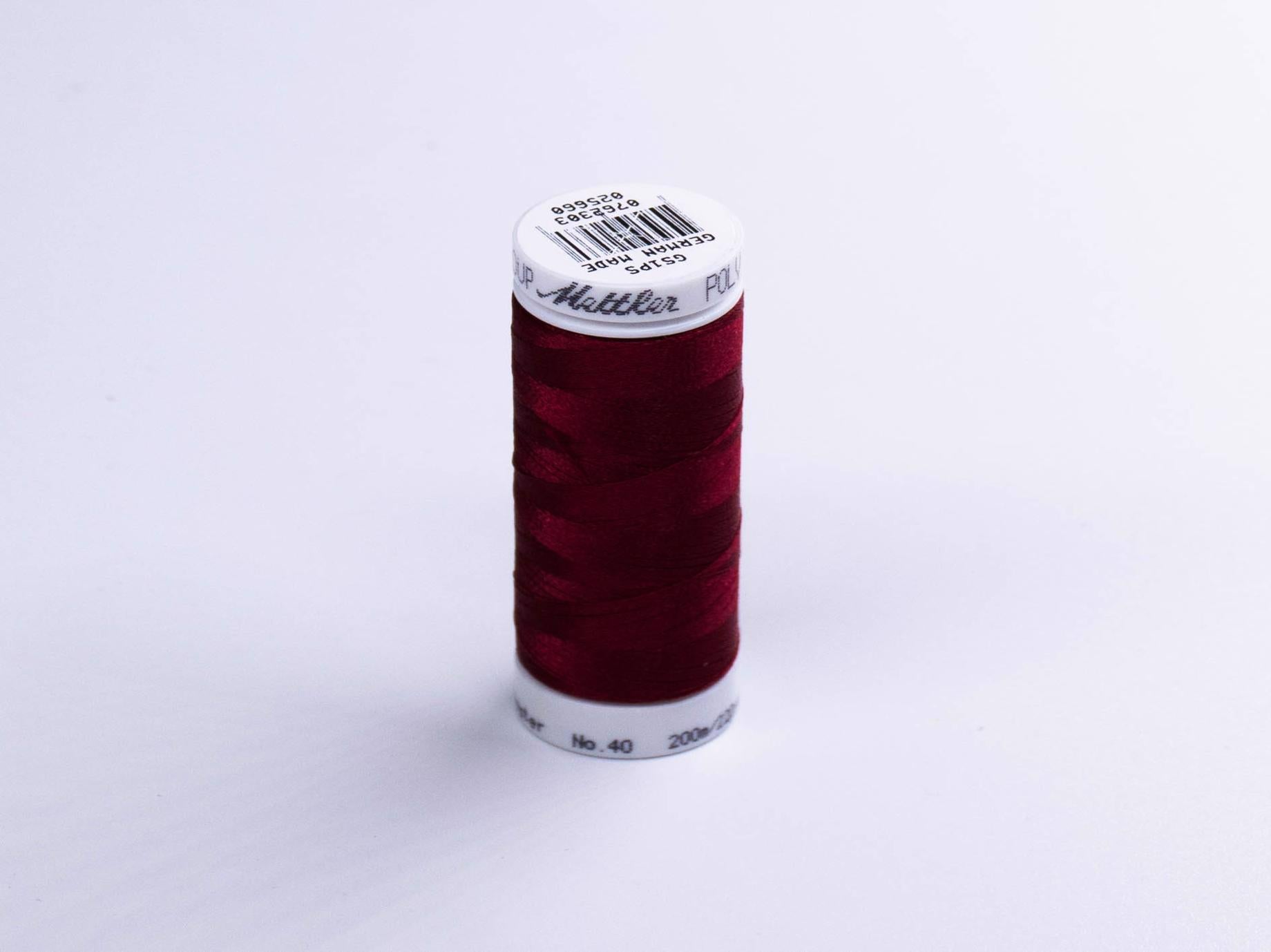 200M Mettler Poly  Sheen Thread Maroon Mt 1912