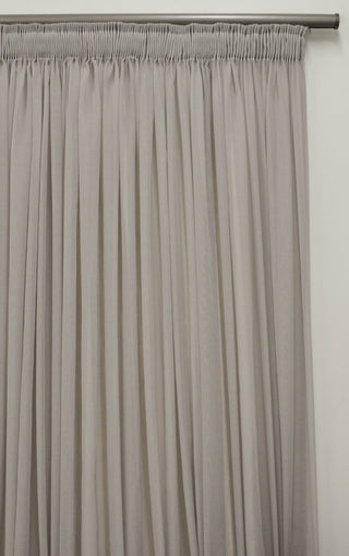 500X220cm Plain Voile Taped Curtain Stone