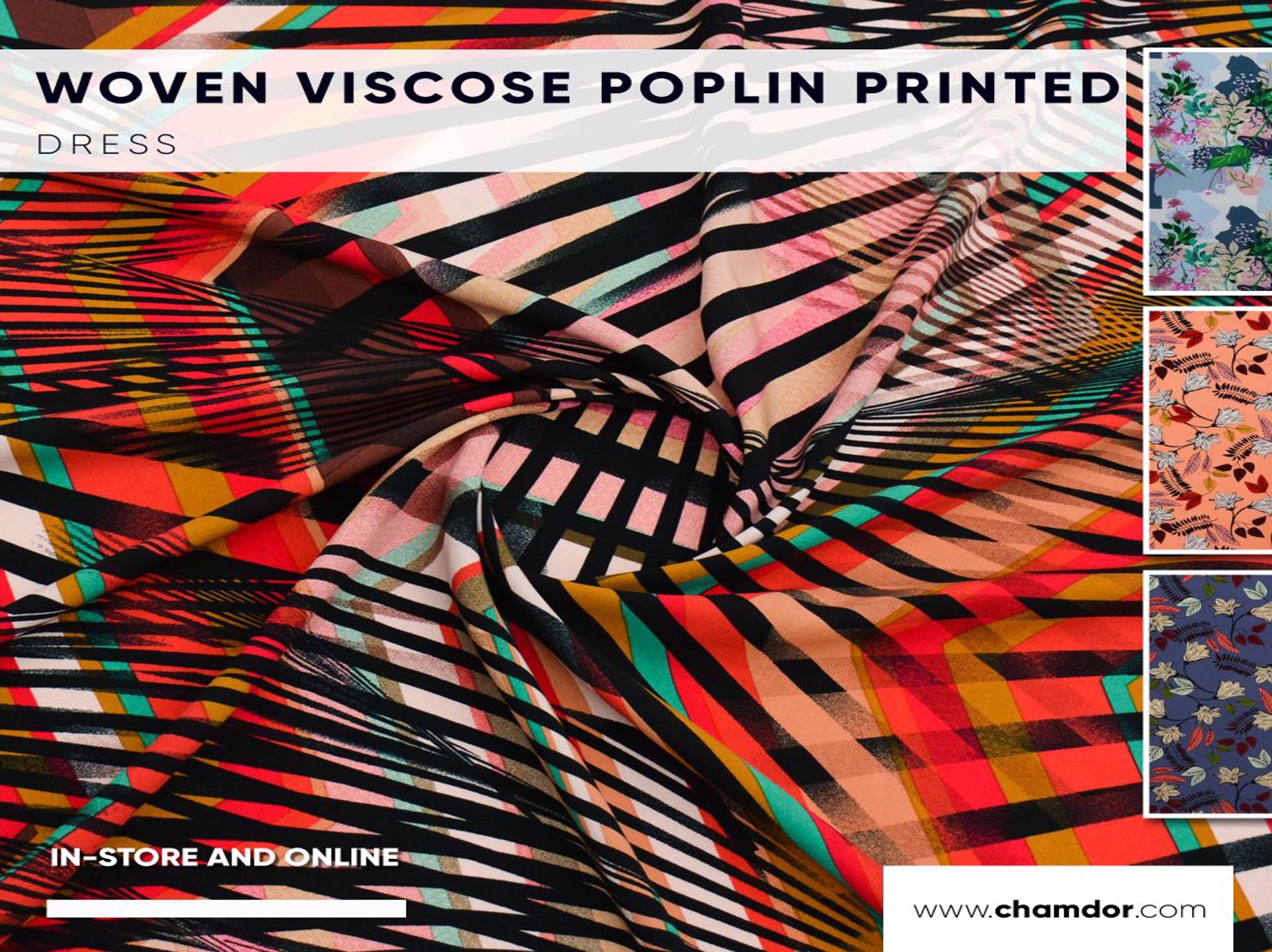 Woven Viscose Poplin Printed