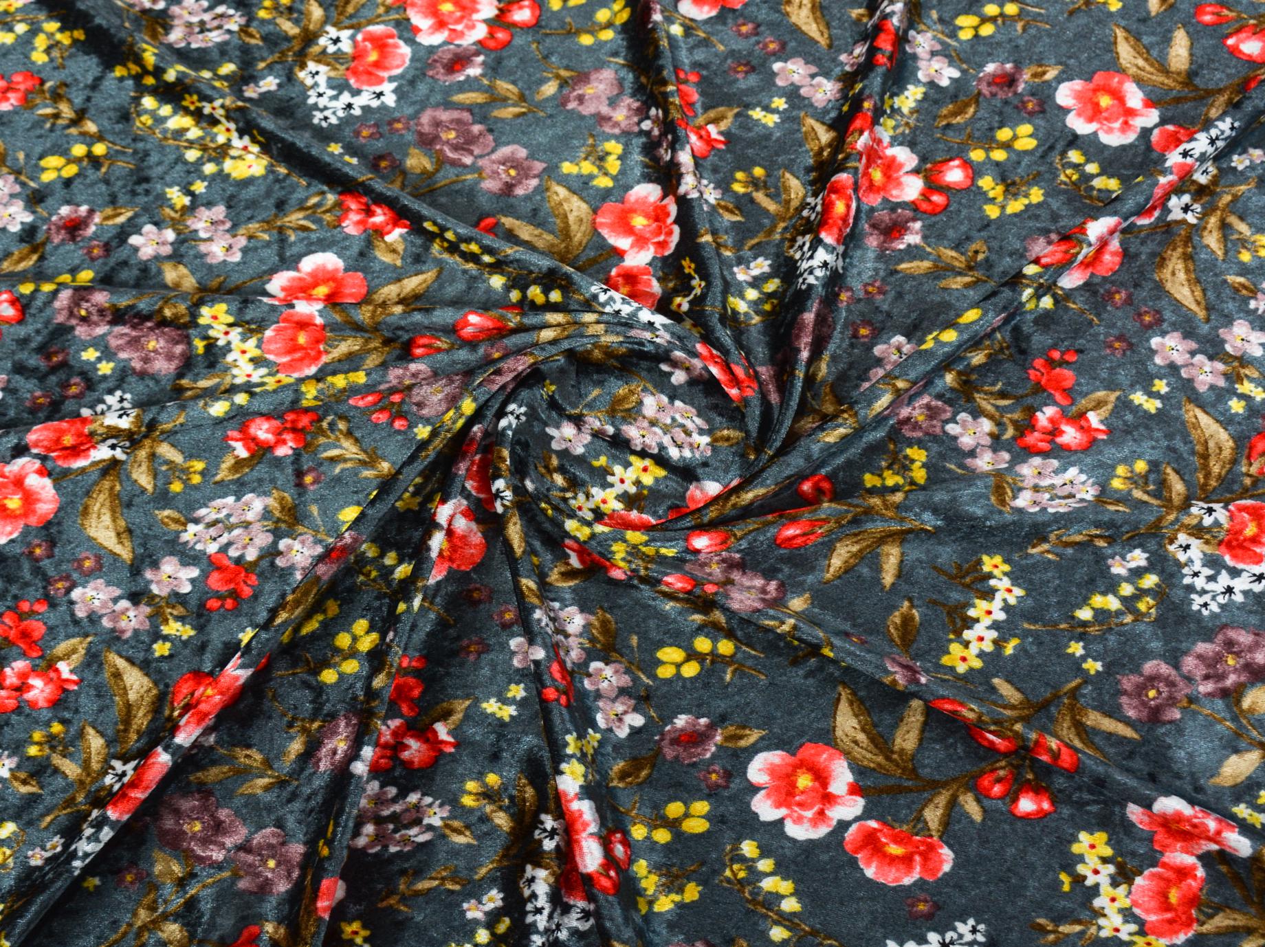 Printed Velvet - Dress