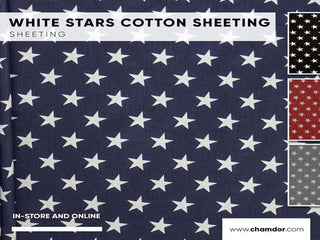 White Stars Cotton Sheeting