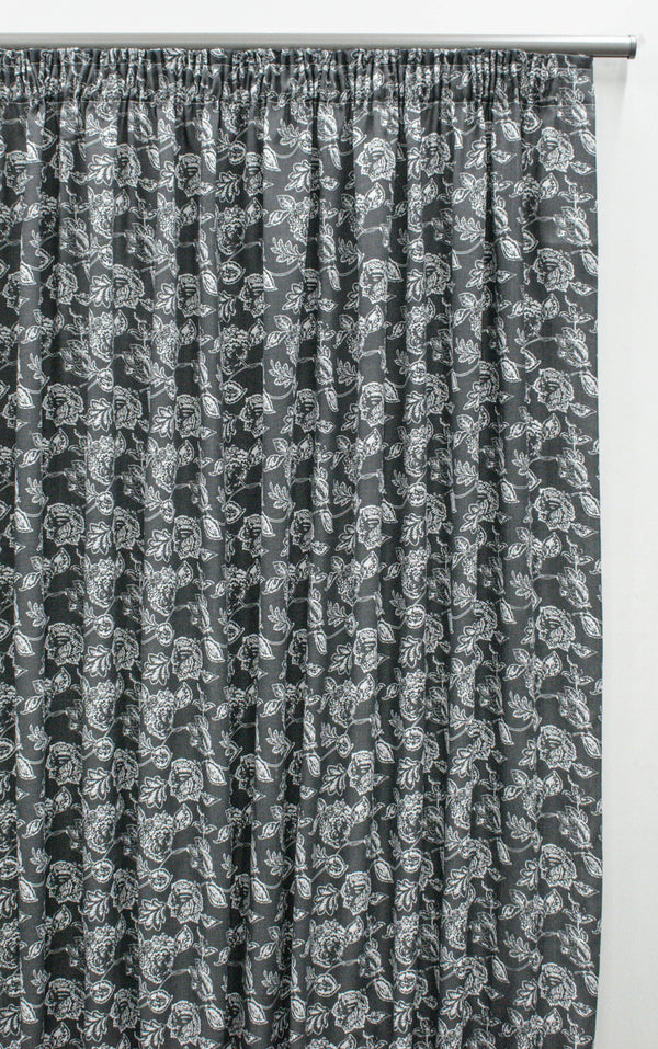 225X250cm Olivia Xl Taped Lined Curtain