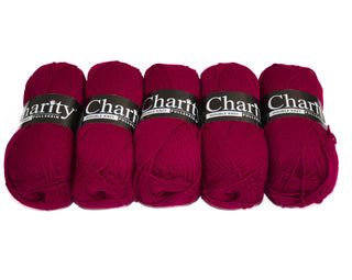100G 5Pc Charity Dk Wool Claret