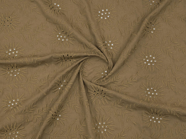 125cm Embroidered Poly Viscose Linen DR2506-4