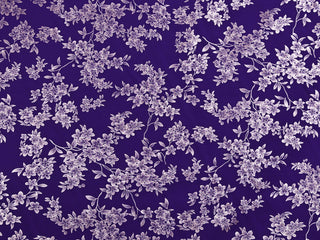 150cm Foil Flower Print Duchess Satin DR2567-8