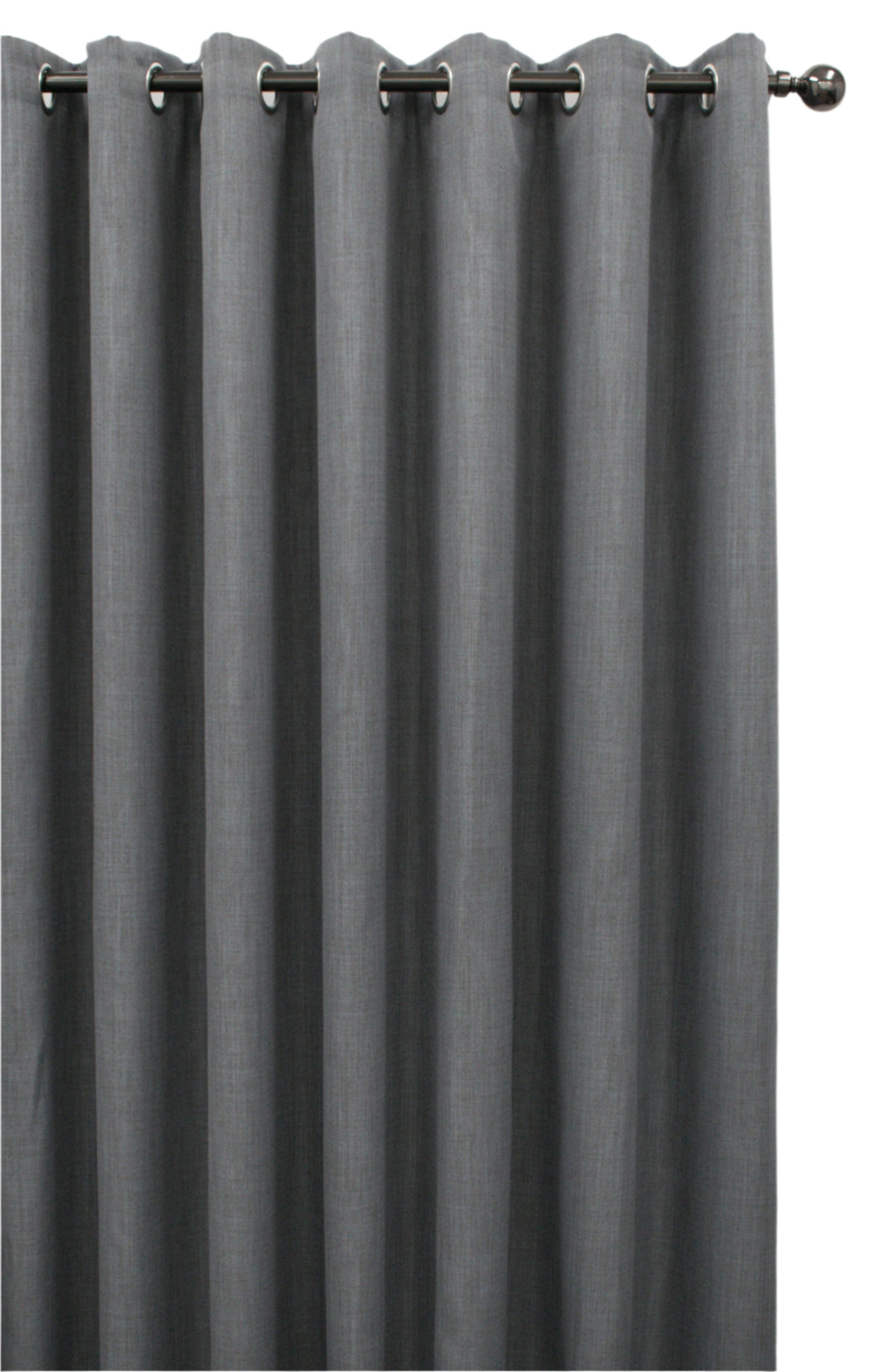 270X220cm The Gris Woven Blockout Eyelet Curtain