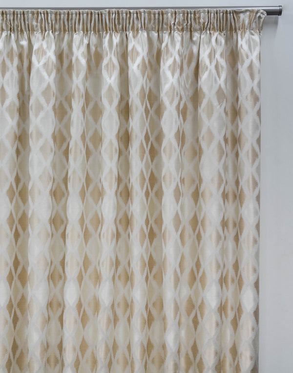 280X220cm Diamond Hues Taped Lined Curtain