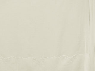 270cm Plain Linen Scalloped Voile VS022-2