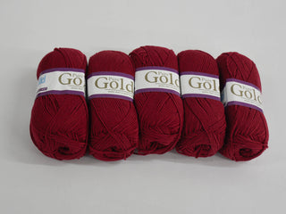 100G 5Pc Pure Gold Dk Ruby