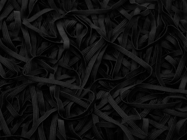 6Mm Knitted Elastic Black HB043-2