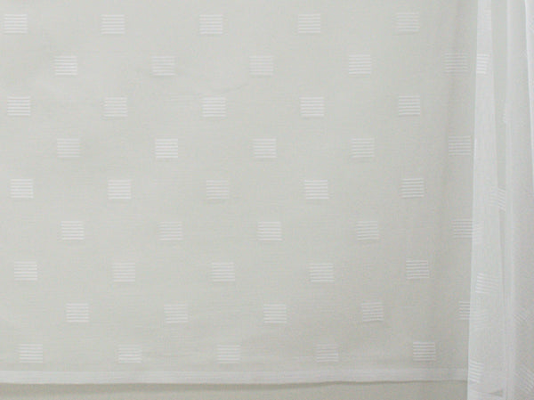 Jacquard Lace Curtain White LC116