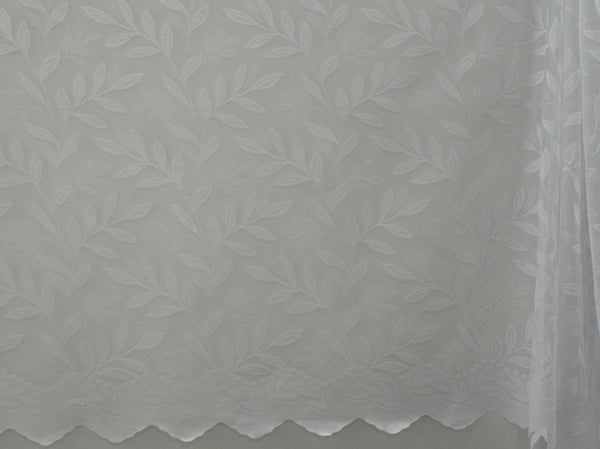 Jacquard Lace Curtain White LC126