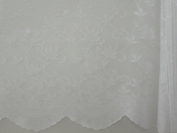 Jacquard Lace Curtain White LC131