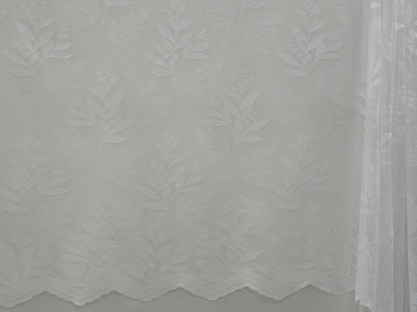 Jacquard Lace Curtain White LC132