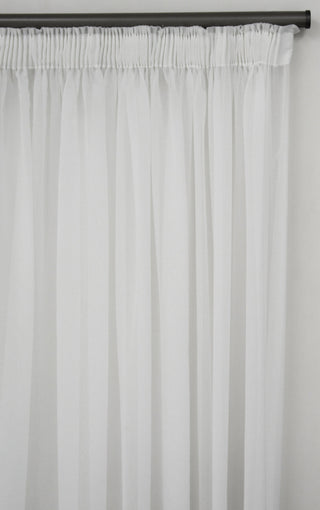 500X250cm Plain Voile Curtain White